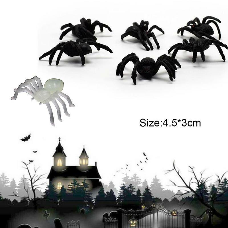 البلاستيك هالوين ألعاب صعبة مخيف العناكب السوداء نماذج مزحة يوم حشرة نماذج للحيوانات لعبة محاكاة I7I8