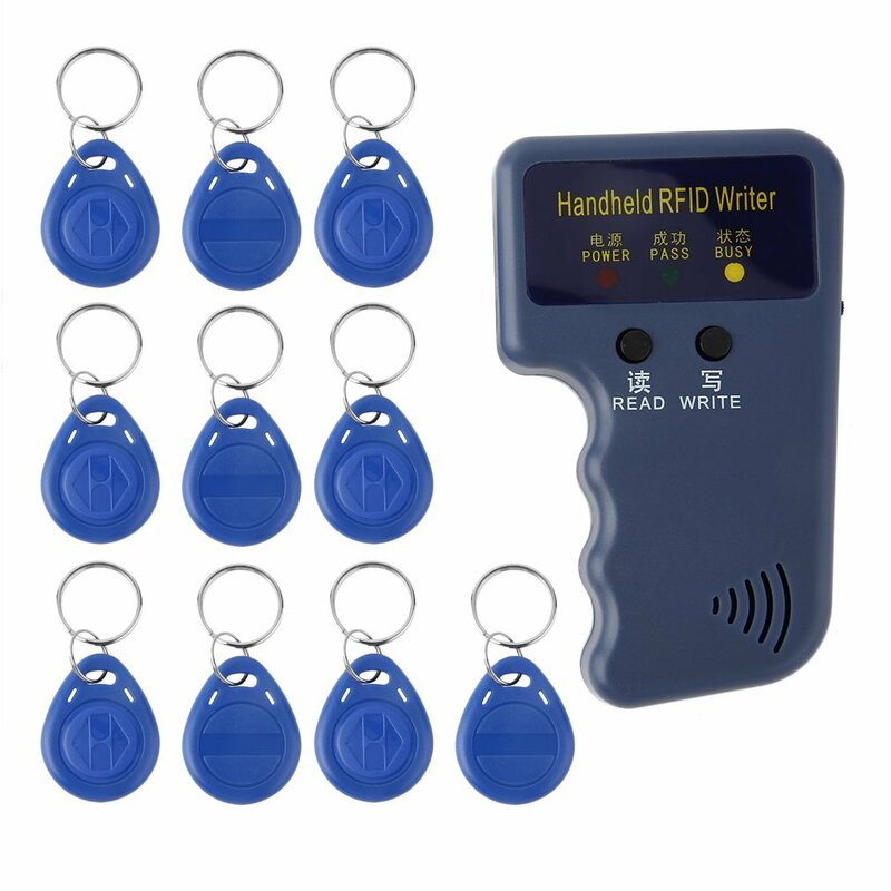 بطاقة هوية RFID محمولة 125 كيلو هرتز ، آلة تصوير ، مبرمج ، قارئ قابل للكتابة ، بطاقات مفاتيح EM4305