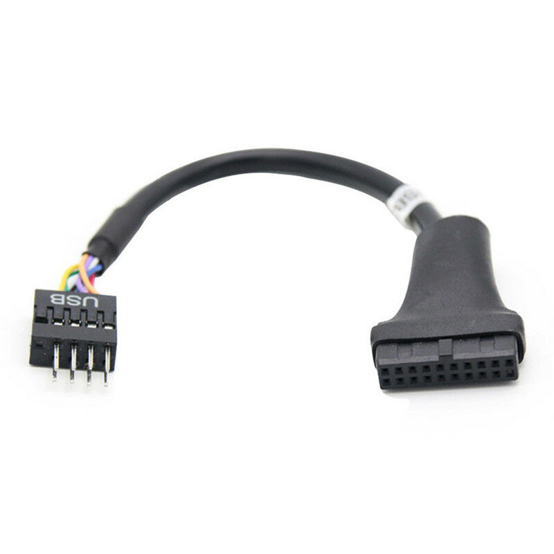 وصلة USB 3.0 20-Pin ذكر إلى USB 2.0 9-Pin رأس اللوحة الأم أنثى محول كابل