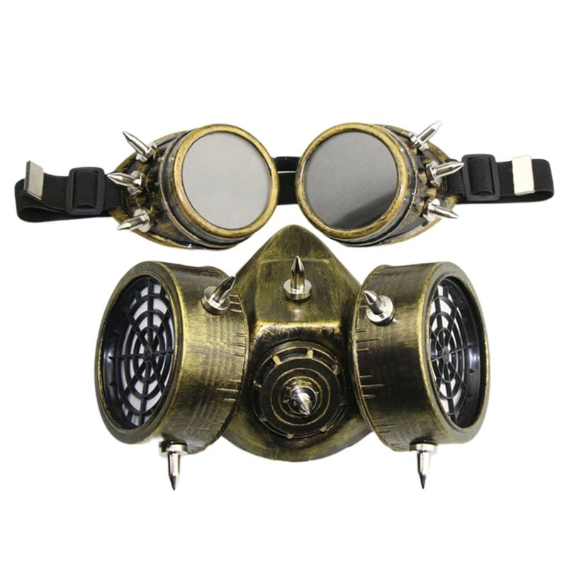 نظارات واقية للرجال والنساء ، Steampunk القوطية ، خمر ، قناع الغاز ، إكسسوارات تأثيري ، الهالوين ، عيد الفصح