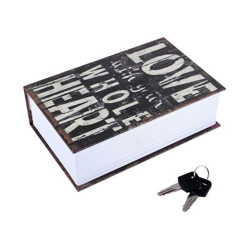 سرية خفية آمنة خزنة أمان القاموس على شكل كتاب علبة مفاتيح للمال النقدية مجوهرات صندوق إيداع آمن اقفال الصناديق الصغيرة للمنزل