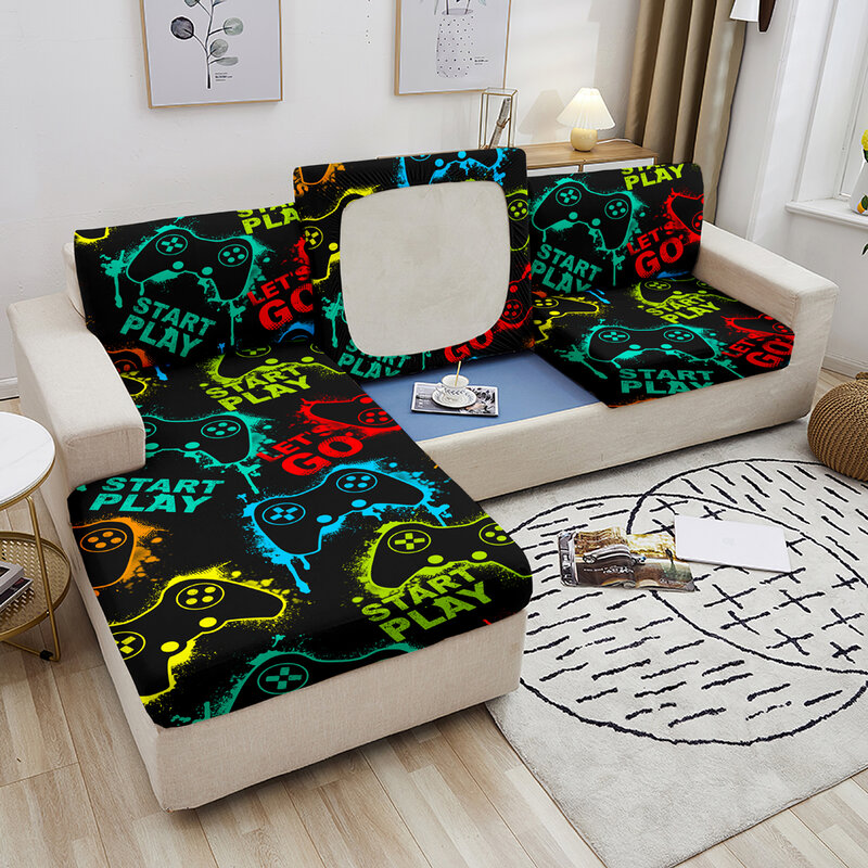 غطاء لوسادات الكنبة مرونة أريكة يغطي لغرفة المعيشة الكرتون غمبد نمط L شكل حامي أثاث