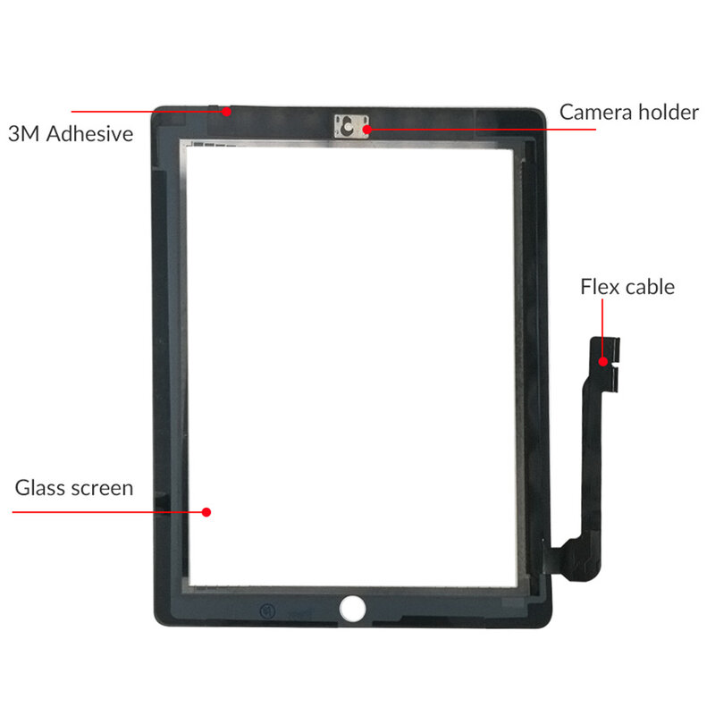 شاشة لمس LCD خارجية ، لجهاز iPad 3 4 iPad4 A1416 A1430 A1403 A1458 A1459 A1460 ، مع مستشعر رقمي ، لوحة زجاجية ، جديد #3