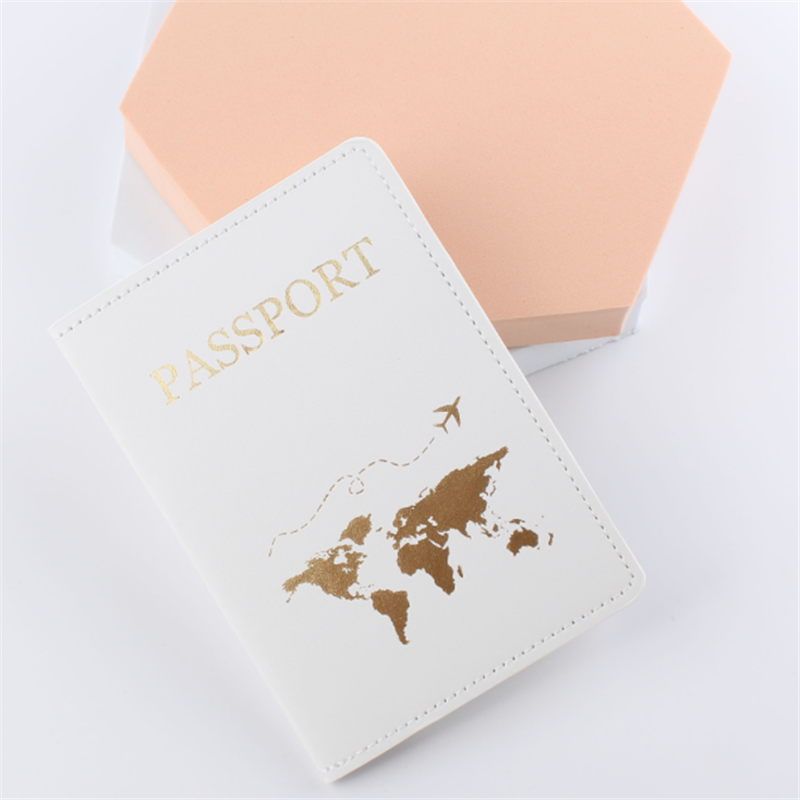 بو الجلود خريطة العالم غطاء جواز سفر شخصية المرأة الأمريكية حامل جواز سفر لأمريكا الرجال حافظة مستندات السفر