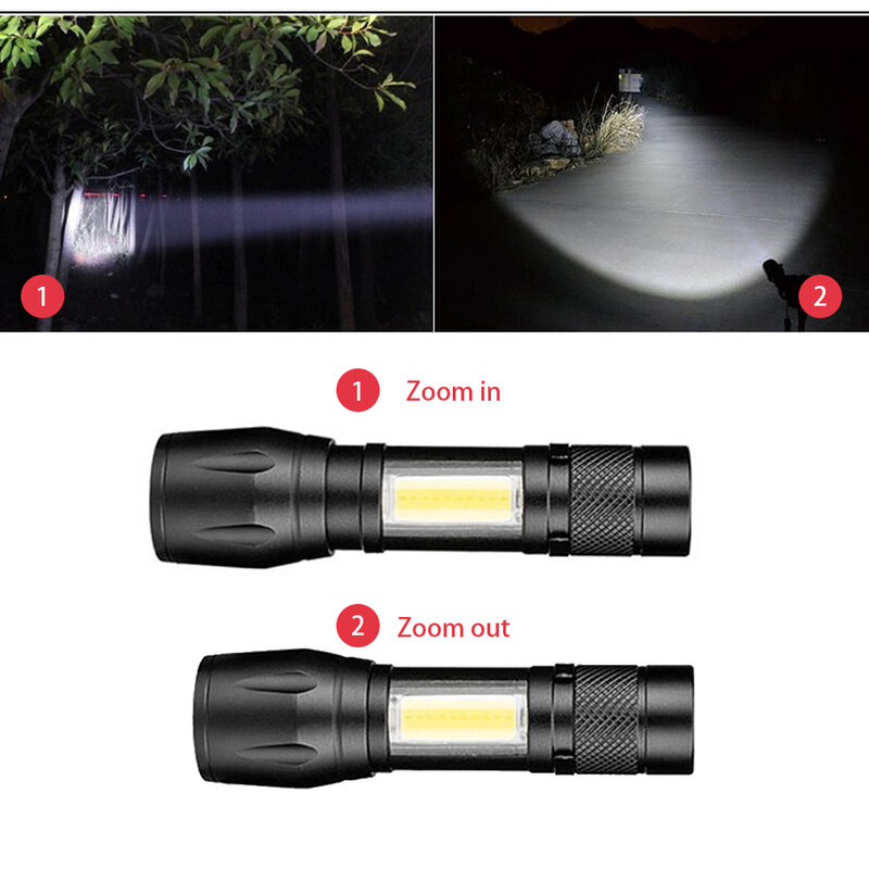 مصغرة قابلة للشحن مضيا XP-E Q5 الشعلة مصباح قابل للتعديل Penlight للماء التخييم فانوس التكبير التركيز التكتيكية مصباح يدوي