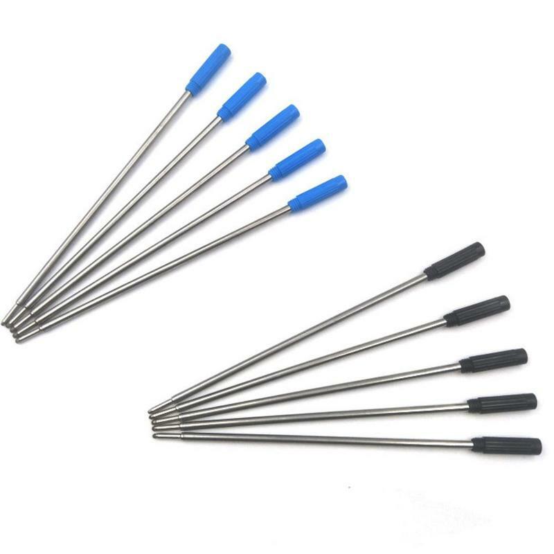 الجملة حبر جاف المعادن القلم الملء 1.0 مللي متر طول 11.6 سنتيمتر و قصيرة الصلب استبدال الملء قلم أسود الحبر الأزرق Re V8B4