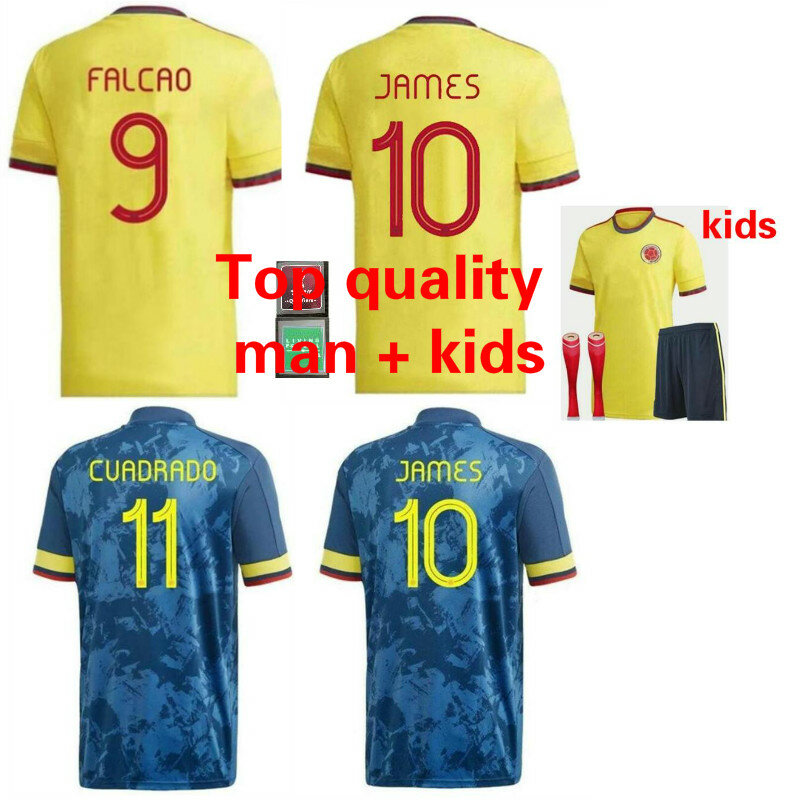 2021-2022 أعلى جودة كولومبيا دافينسون سانشيز جيمس فالديراما CUADRADO قميص لكرة القدم Camiseta de futbol الرجال + الاطفال
