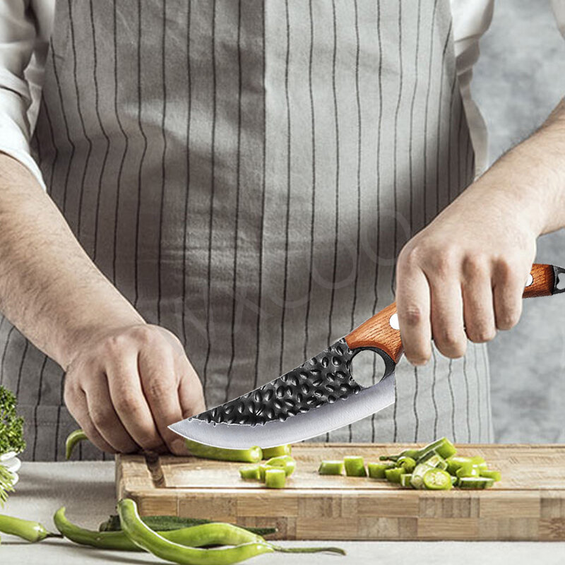 5.5 بوصة سكاكين المطبخ عالية الكربون سكين الطاهي الفولاذ المقاوم للصدأ سكين صيد سكين الجزار ForKitchen مزورة للطبخ