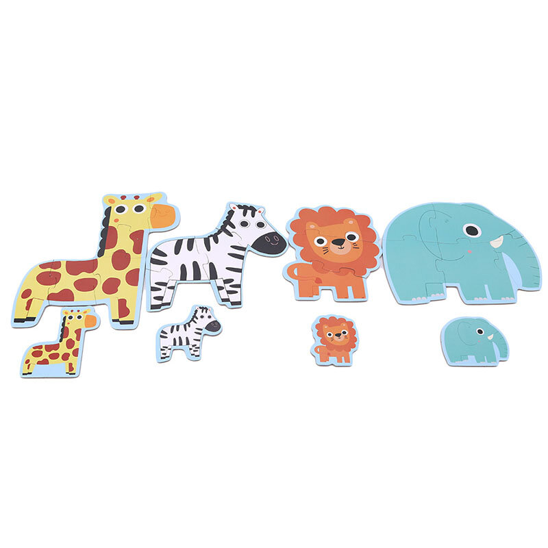 ثلاثية الأبعاد الاثاث الخشبية الكرتون الحيوانات الاطفال المعرفية بازل قطع ألعاب خشبية للأطفال أطفال لغز لعبة ألعاب هدايا