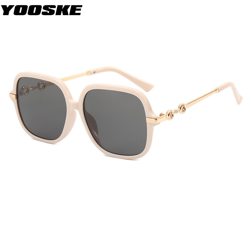 YOOSKE المتضخم Sqaure النظارات الشمسية النساء الفاخرة العلامة التجارية إطار كبير نظارات شمسية الرجال خمر نظارات سوداء القيادة ظلال UV400 #6