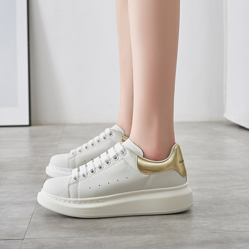 حذاء فاخر من Mcqueen للنساء بتصميم من علامة تجارية أحذية ألكسندر بيضاء مكتنزة أحذية فلكنيز للسيدات Zapatillas De Deporte X12