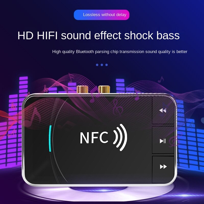 NFC5.0 بلوتوث استقبال الصوت سماعة خمر إلى سماعة لاسلكية تعمل بالبلوتوث واجهة AUX 3.5 واجهة