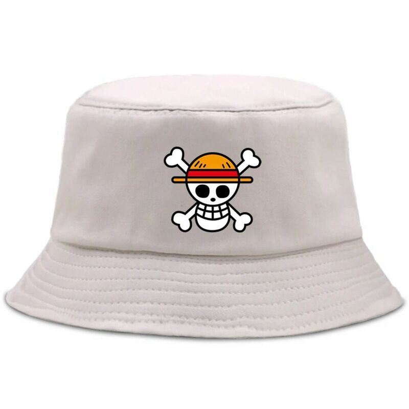 قطعة واحدة قبعة بحافة قبعة بنما القراصنة الملك أنيمي لوفي Harajuku النساء الرجال القطن في الهواء الطلق واقية من الشمس قبعات واسعة الحافة قبعات