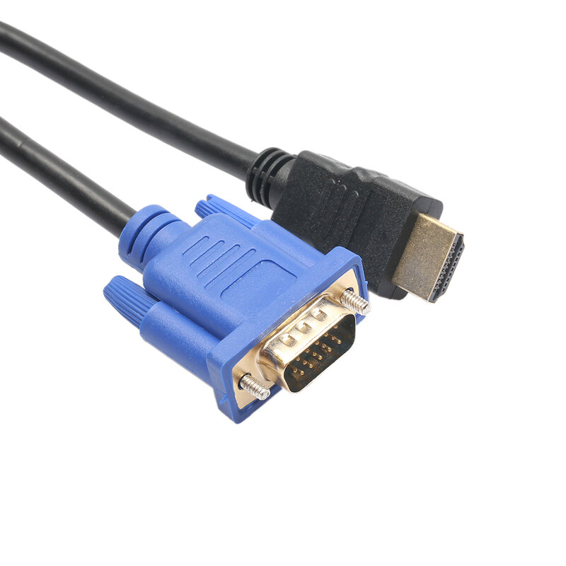 6Ft 1.8 متر VGA HDMI-متوافق الذهب ذكر إلى VGA HD-15 كابل موصل ذكر 1080P HDMI-VGA متر/متر سلك 7IY