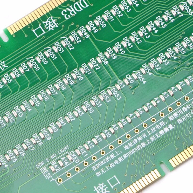 جهاز اختبار إضاءة DDR2 و DDR3 2 في 1 ، مع إضاءة ، للدوائر المتكاملة للوحة الأم لسطح المكتب