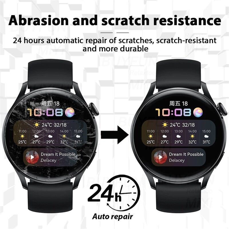 3-12 قطعة 9D منحني هيدروجيل فيلم لهواوي ساعة GT 3 Smartwatch حامي الشاشة لا الزجاج على Hauwei GT3 46 مللي متر 42 مللي متر 46 42 مللي متر #6