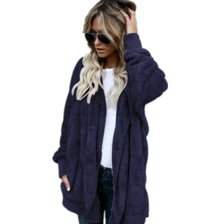المرأة الدافئة أفخم معطف فضفاض الشارع الشهير ملابس حريمي الشتاء بلوزات هوديس