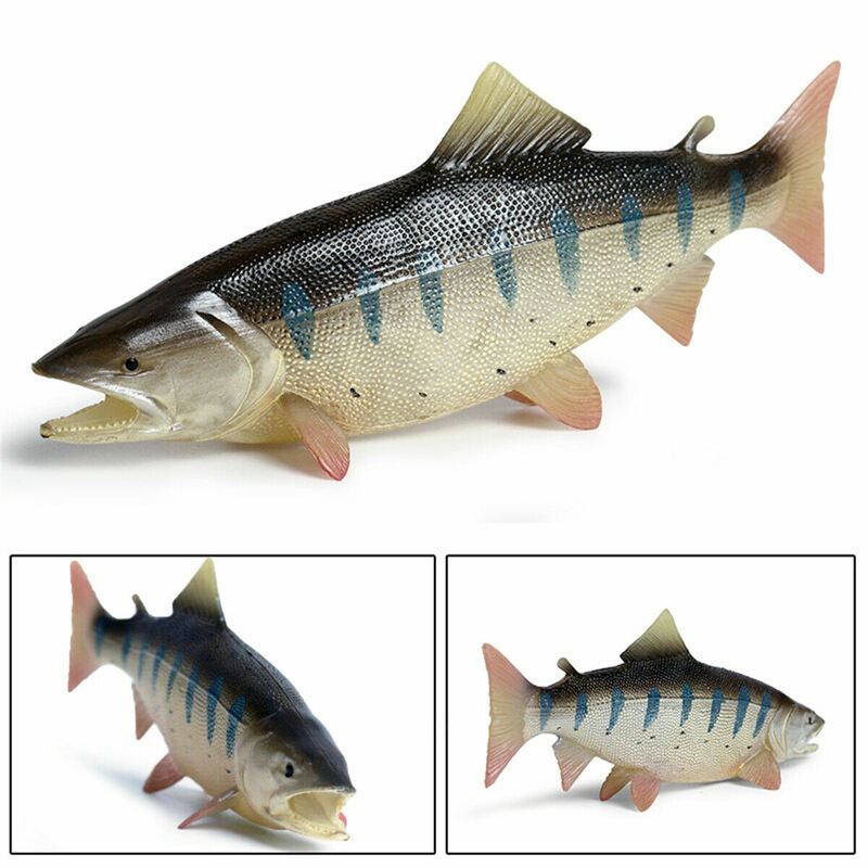 محاكاة Chum سمك السالمون الشكل المحيط نماذج للحيوانات Oncorhynchus جامع هدية لعبة أطفال التعليمية نموذج ديكور هدية