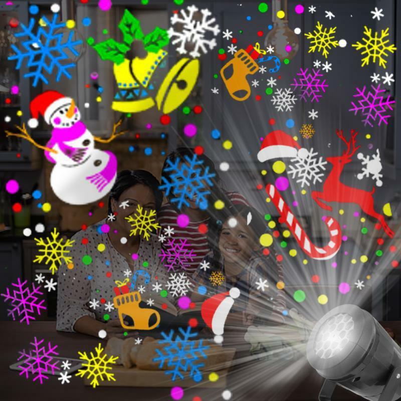 ليزر عيد الميلاد العارض 16 أنماط عيد الميلاد عالية السطوع ليزر العارض في الهواء الطلق ضوء عيد الميلاد مرحلة ديكور المنزل