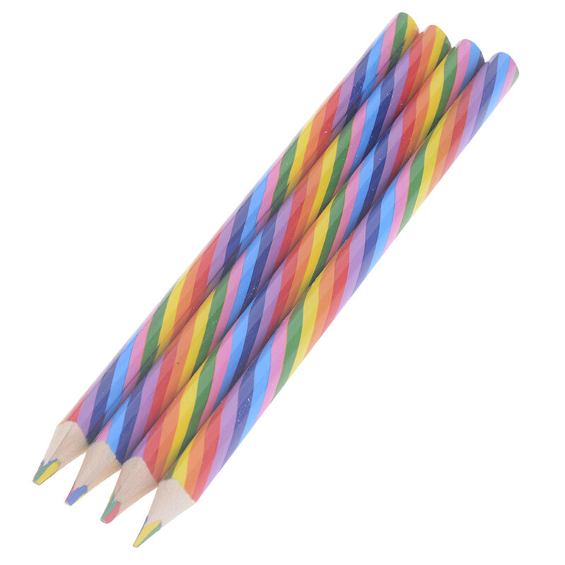 قوس قزح قلم رصاص الخشب حماية البيئة قلم رصاص مشرق اللون مظهر قلم رصاص مدرسة مكتب الكتابة
