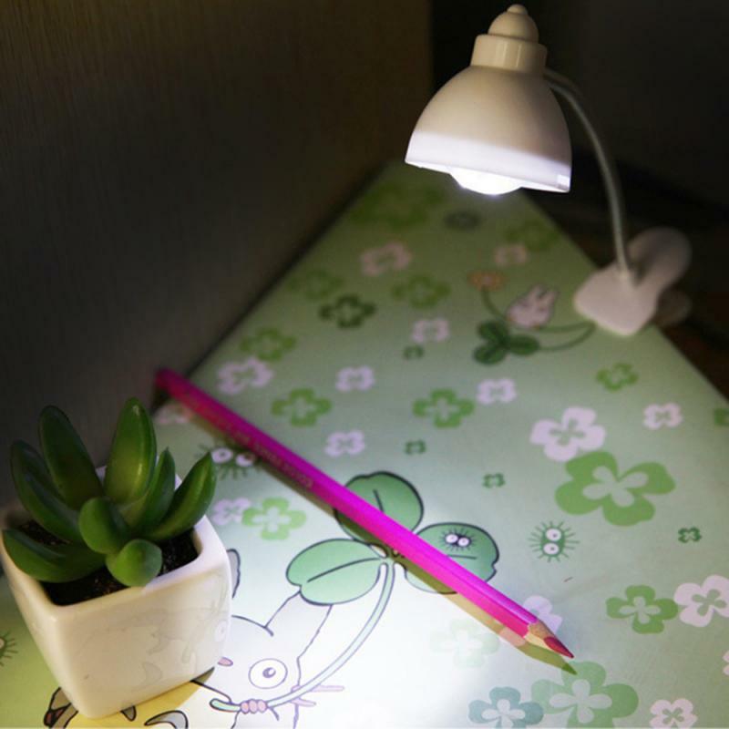 مصباح قراءة LED مع مشبك صغير ، مصباح طاولة ساطع قابل للتعديل ، للعيون ، الدراسة ، السفر ، مع بطارية