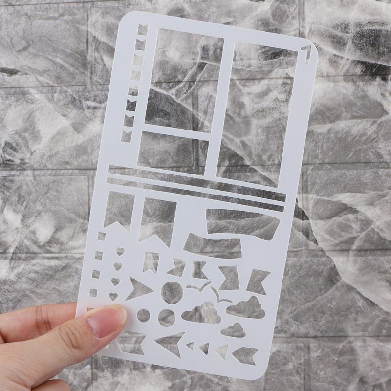 20 قطعة رصاصة مجلة Journal مجموعة البلاستيك مخطط لوحة يدوية قالب مذكرات ديكور الحرفية
