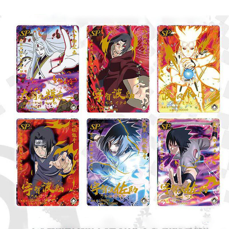 مجموعة بطاقات من Bandai لهواة جمع بطاقات نادرة من شخصيات أنمي ساسوكي أوشيها Uzumaki Uchiha بطاقات هوايات لعب هدايا للأطفال