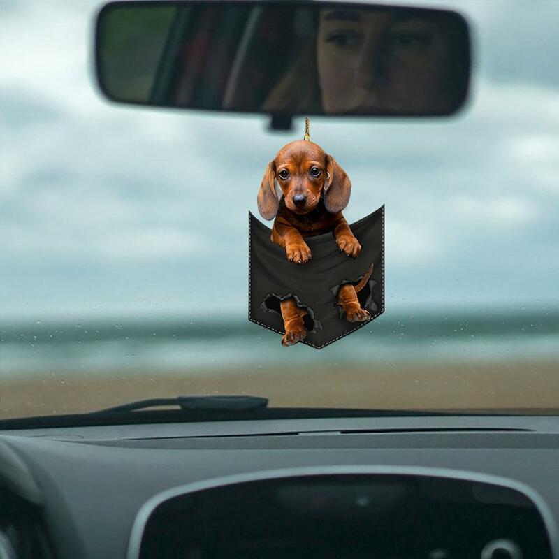 لطيف سيارة بالون جرو جيب قلادة الكلب جرو معلقة الرؤية الخلفية السيارات الديكور مرآة حلية التصميم السيارات الداخلية