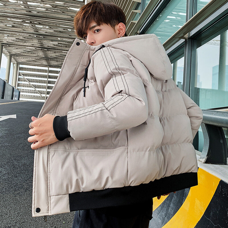 ملابس الشتاء جديد الكورية نمط الرجال القطن وسادة مبطنة فضفاضة هوديي سترات الرجال حجم كبير