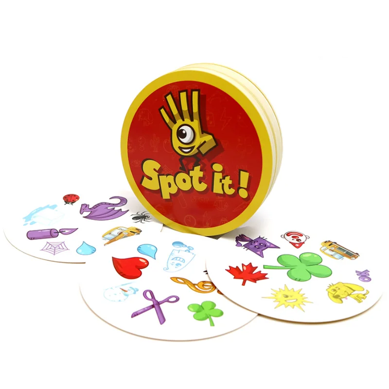 بقعة It لعبة طاولة الصناديق المعدنية ألعاب لجمع صندوق معدني لعبة ببطاقات ورقية لجميع أفراد الأسرة كلاسيكي أحمر للأطفال ألعاب تعليمية