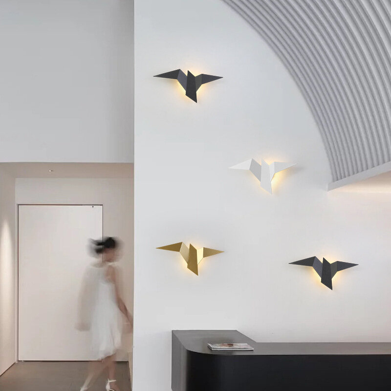 الحديثة LED الطيور الجدار مصباح طاولات حديدية مصباح الممر ضوء إضاءة داخلية غرفة المعيشة المنزلي Loft الشمال الإنارة ديكور جديد