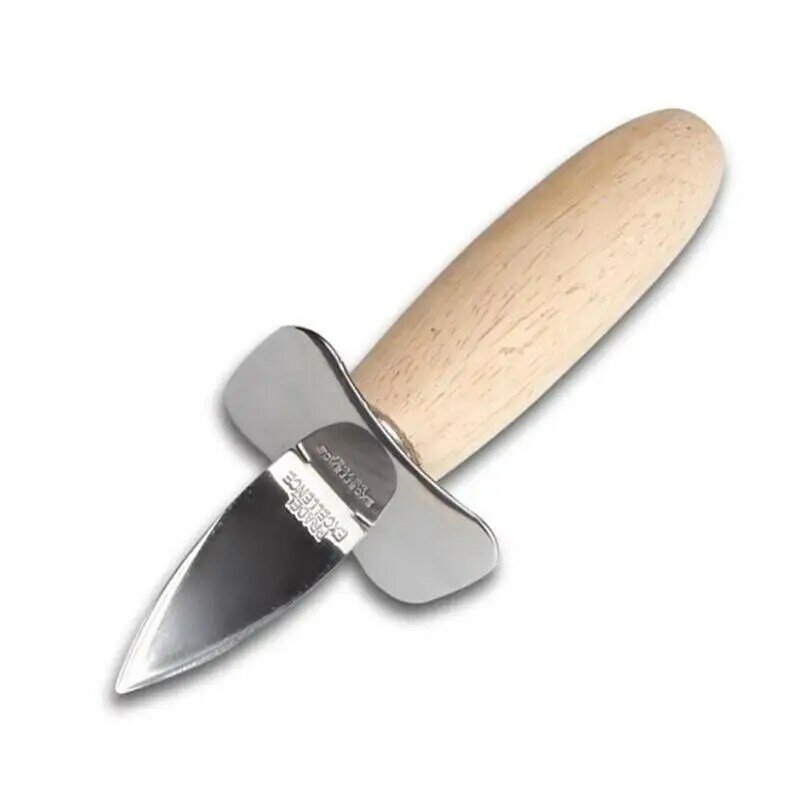 سكين محار محمول من الفولاذ المقاوم للصدأ ، بمقبض خشبي ، سكاكين ذات حواف حادة ، صدفة