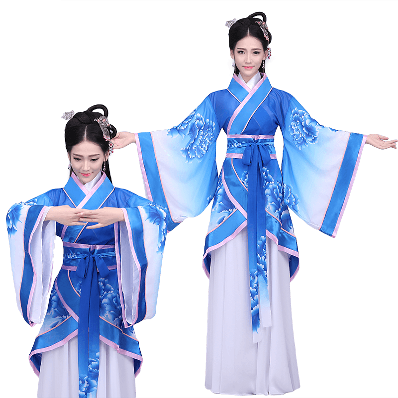 أزياء تشيفو النسائية الأصلية المعدلة من Hanfu ، أزياء نسائية على الطراز الصيني القديم مع خط رقبة متقاطع