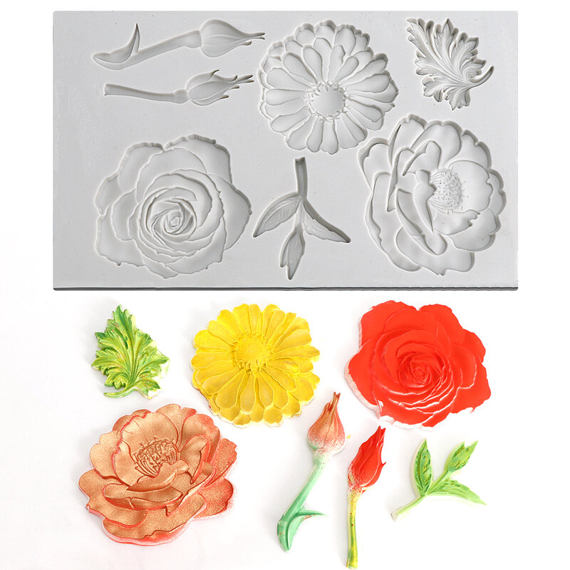 1 قطعة الزهور من أشكال مختلفة قالب الحلي اليدوية الزخرفية DIY بها بنفسك الراتنج قالب هلام السيليكا قالب ساحات كبيرة