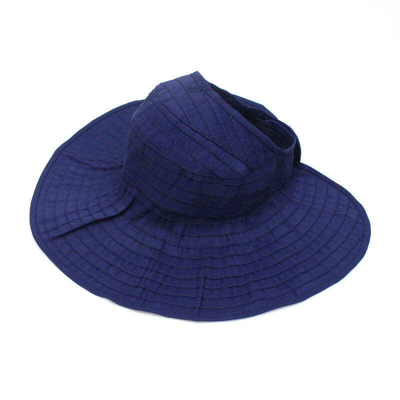 قبعة الشمس المرأة الصيف قبعة الحماية من الشمس السفر كل مطابقة للطي عادية الكورية نمط لفة الهواء غطاء من القماش العلوي كل مطابقة