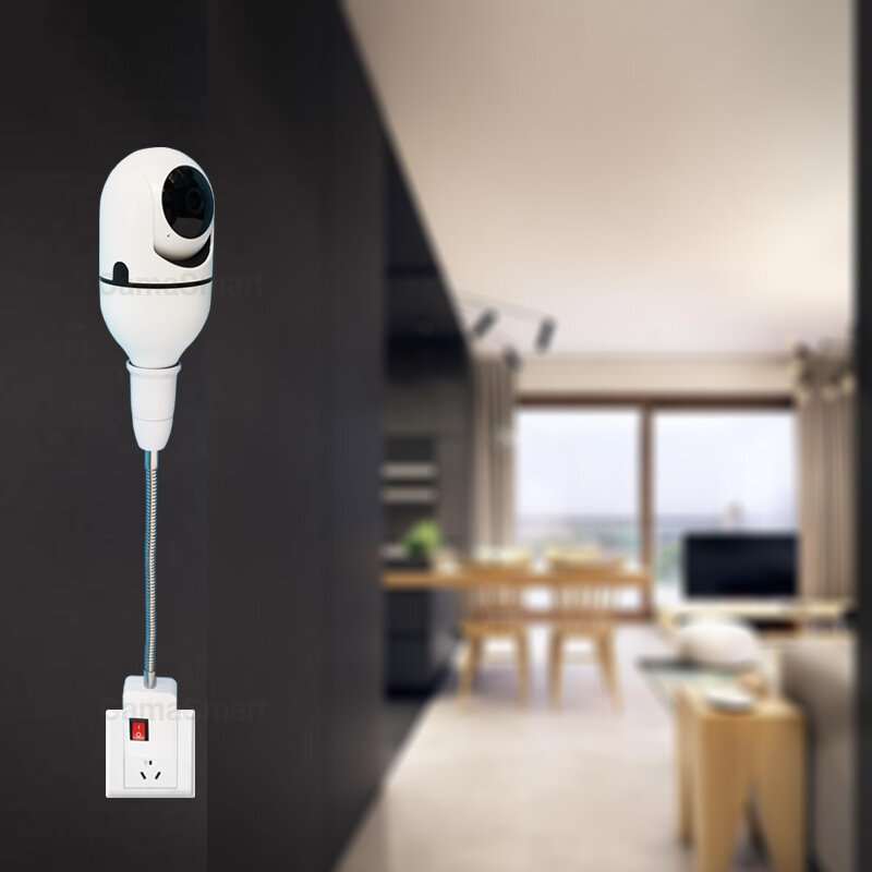 كاميرا واي فاي 360 مصباح تثبيت سريع المنزل الذكي CCTV مراقبة داخلي صغير الأشعة تحت الحمراء للرؤية الليلية سهلة التوصيل التحكم بواسطة Ycc365plus