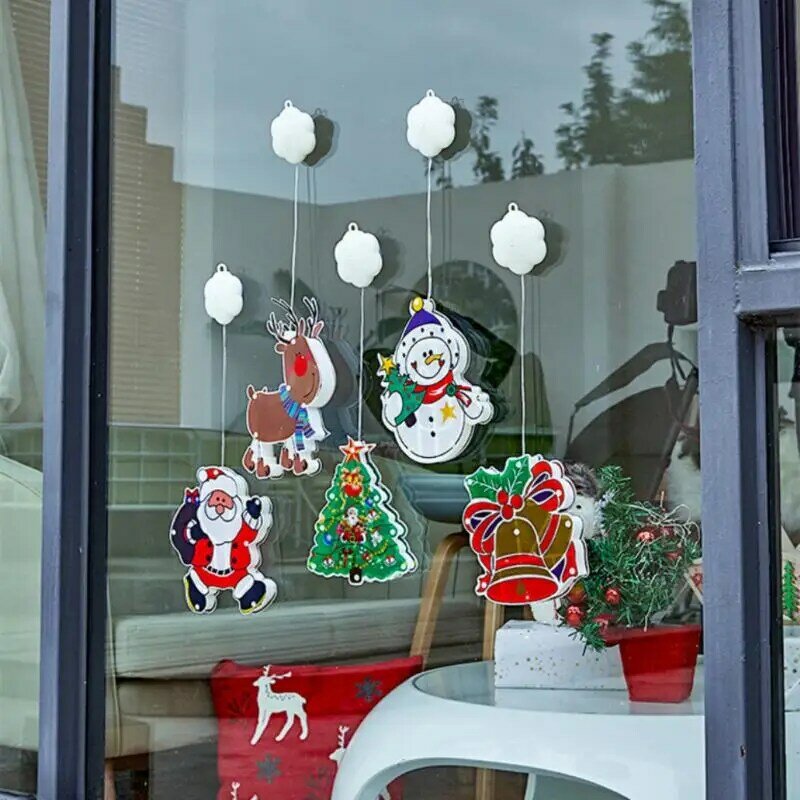 1 قطعة عيد الميلاد مصباح ليد الثلج جارلاند معلقة نافذة ضوء الليل مصباح للمنزل عطلة ضوء السنة الجديدة ديكور عيد الميلاد