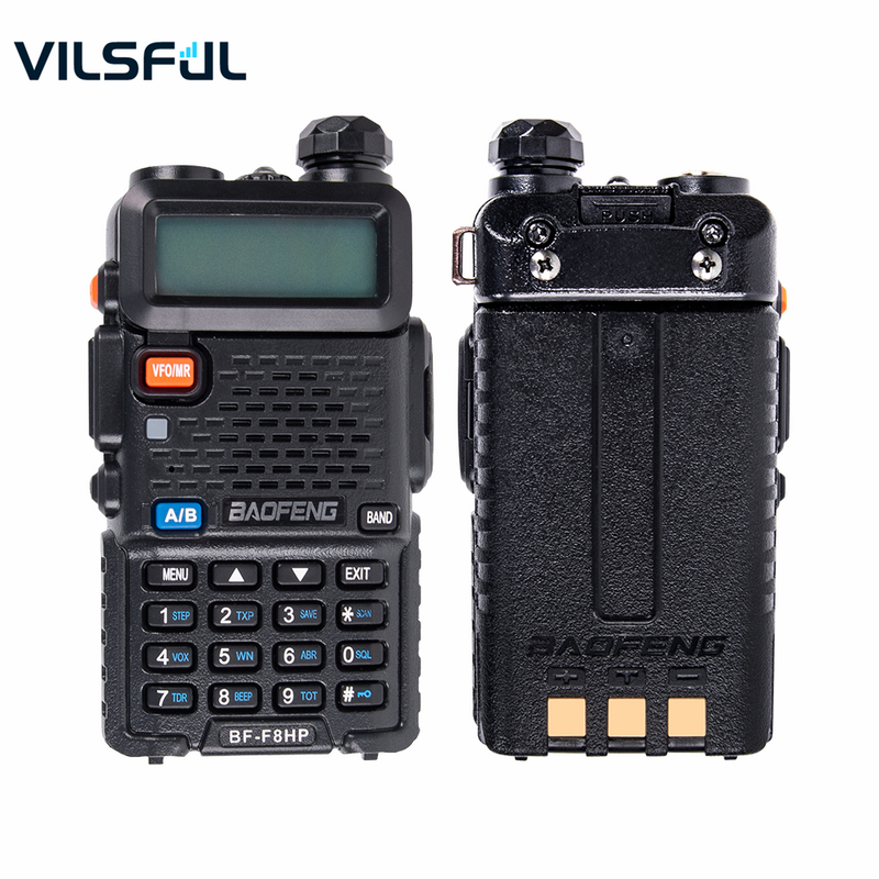 BaoFeng BF-F8HP (UV-5R 3rd الجنرال) 5 واط ثنائي النطاق راديو اتجاهين (136-174MHz VHF و 400-520MHz UHF) يتضمن عدة كاملة مع البطارية