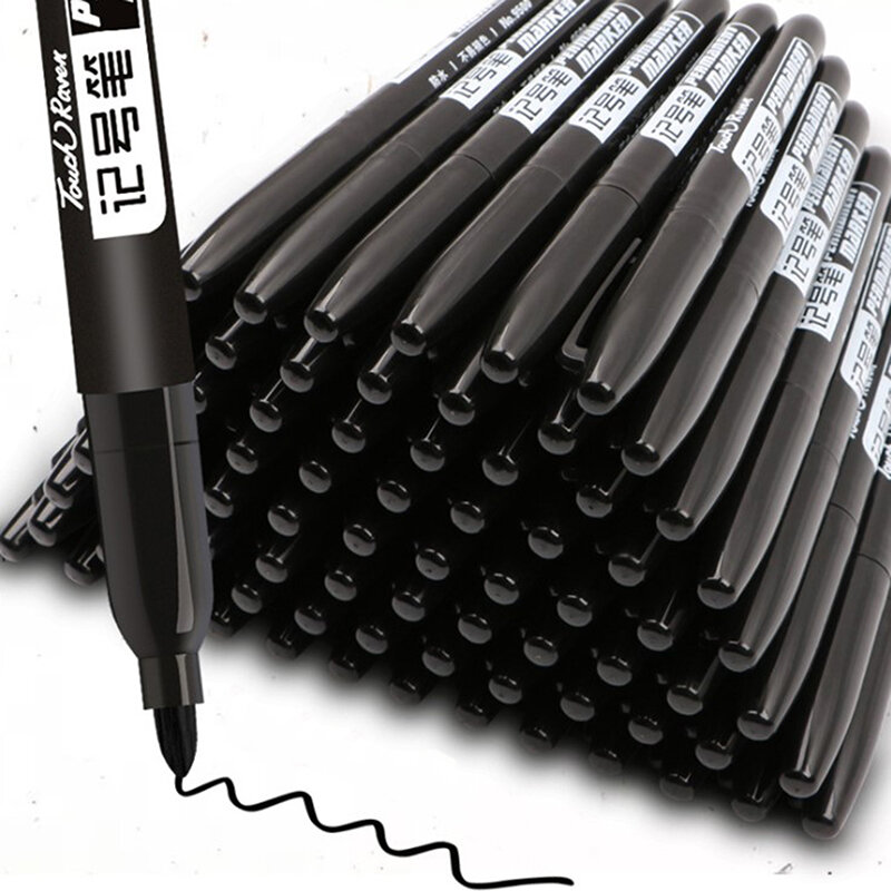 6 قطعة/مجموعة من قلم تحديد دائم الزيتية غير يتلاشى مقاوم للماء قلم ماركر غرامة نقطة قلم حبر 1.5 مللي متر الكتابة أداة الفن علامات