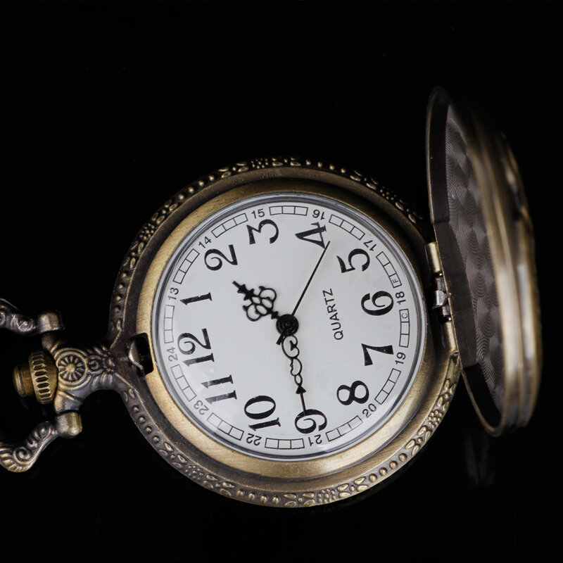 العتيقة النسر منحوتة ساعة جيب كوارتز للجنسين Steampunk سلسلة بدلاية الرجال النساء ساعة relojes دي bolsillo