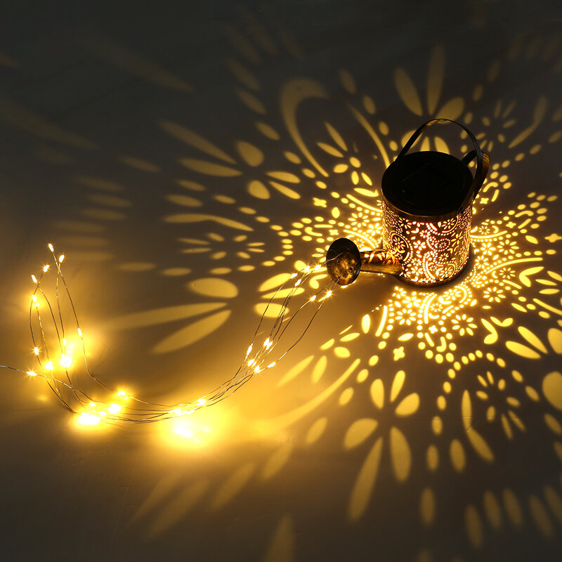 LED غلاية ضوء الشمس الحديد المطاوع الجوف زهرة مسقاة مصباح الجنية في الهواء الطلق مقاوم للماء ساحة الفن حلية ديكور ضوء الحديقة