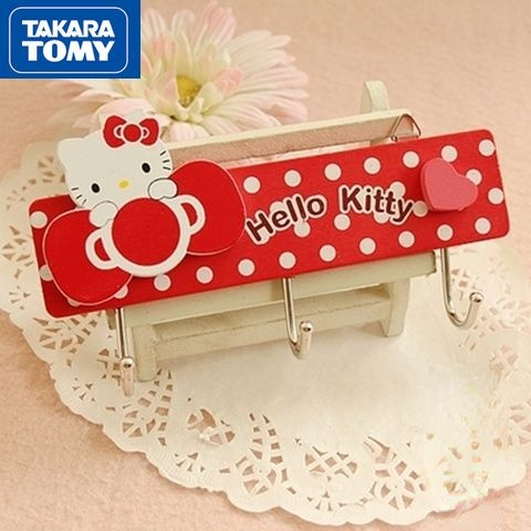 TAKARA TOMY bathroom creative hook strong viscose cute cartoon Hello Kitty wall-mounted seamless without holes