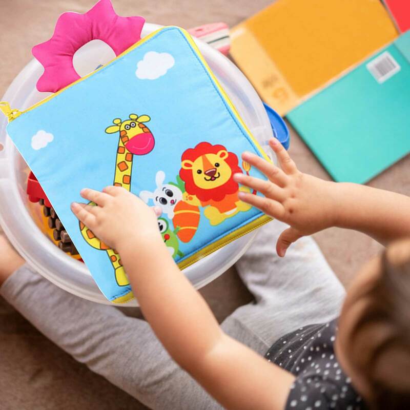 لينة الطفل القماش كتاب التنمية المبكرة متعة اللعب التفاعلية ألعاب تعلم المكتبة الأولى للطفل لعبة تعليمية في وقت مبكر #5