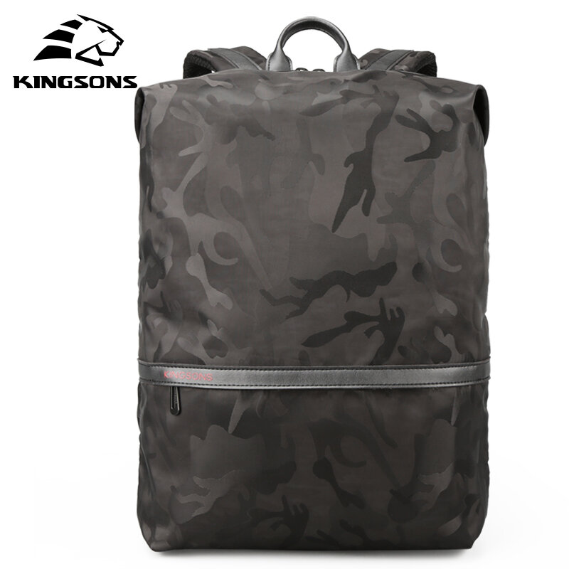 Kingsons-حقيبة ظهر للكمبيوتر المحمول مقاس 15.6 بوصة للرجال ، حقيبة ظهر كبيرة السعة ، حقيبة كتف للطلاب ، غير رسمية مقاومة للماء