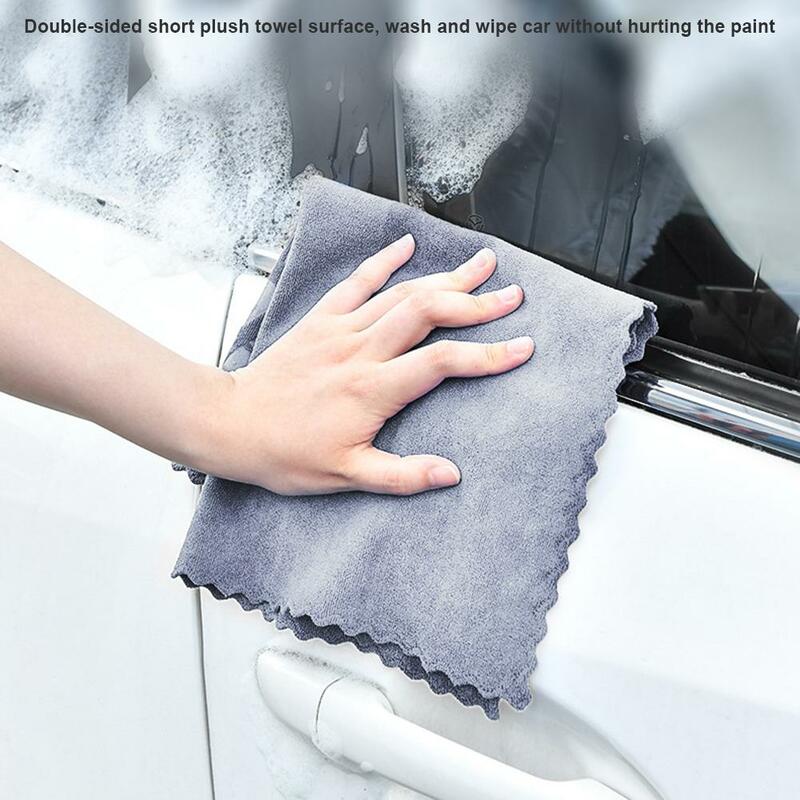 منشفة تنظيف السيارة من الألياف الدقيقة فائقة الامتصاص ، قماش تجفيف 35 × 35 سم ، منشفة تجفيف ، مستلزمات العناية بالسيارات