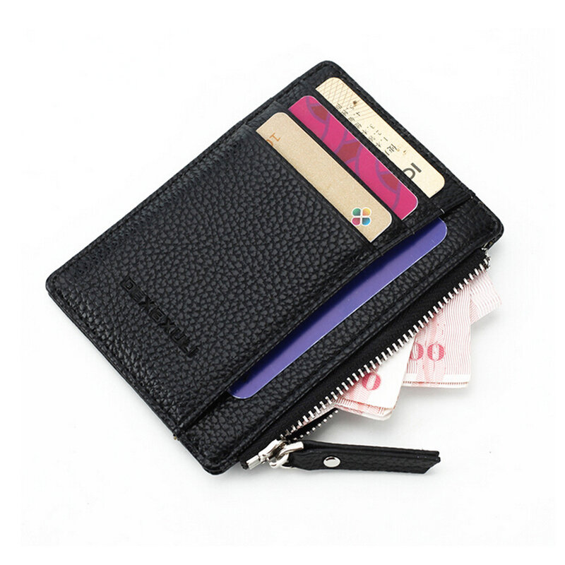1PCS High Quality Leather Card Holder Black Brown Soft Business Fashion ID Credit Cards Holders For Men