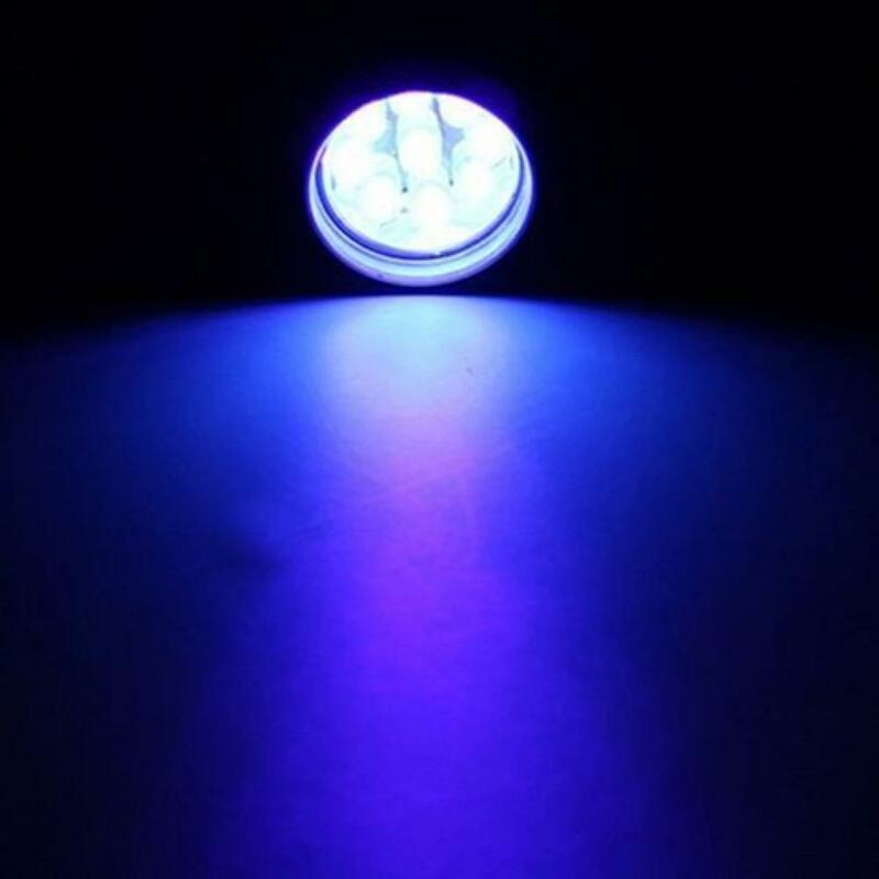 Mini 9 LED الأشعة فوق البنفسجية مصباح يدوي الضوء الأرجواني جدا مع وظيفة التكبير الأشعة فوق البنفسجية مصغرة للكشف عن الضوء الأسود