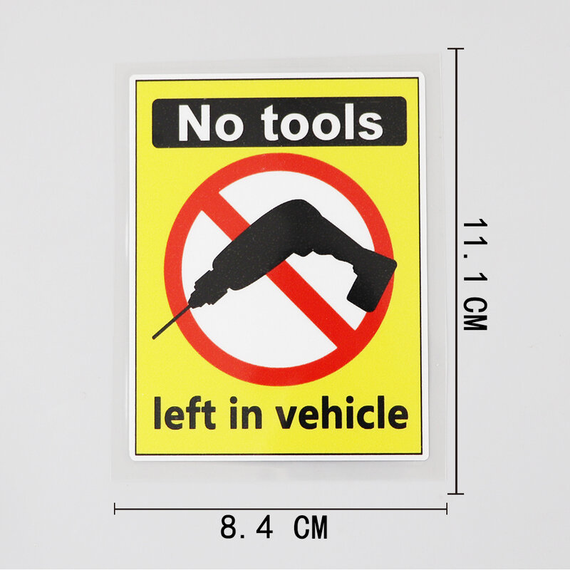 YJZT 8.4 سنتيمتر × 11.1 سنتيمتر صائق لا أدوات اليسار في السيارة بين عشية وضحاها PVC سيارة Sticker12C-0495