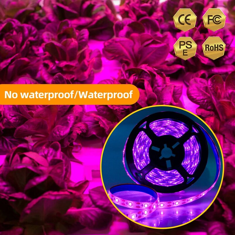 LED مصنع تنمو قطاع أضواء الطيف الكامل Fitolampy مصلحة الارصاد الجوية 2835 5 فولت مصباح فيتو مقاوم للماء لزراعة النباتات الدفيئة المائية