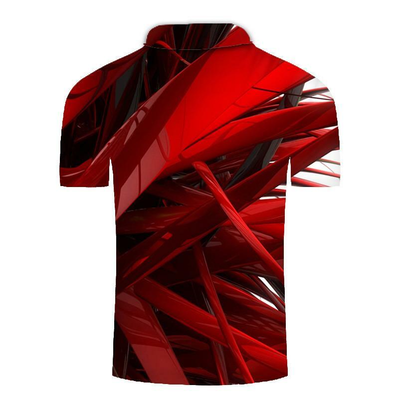 2020 جديد الرجال قميص بولو الصيف الكلاسيكية عادية الأحمر ليف مطبوعة القمم قصيرة الأكمام تي شيرت الماركات الفانيلة قميص بولو الرجال #3